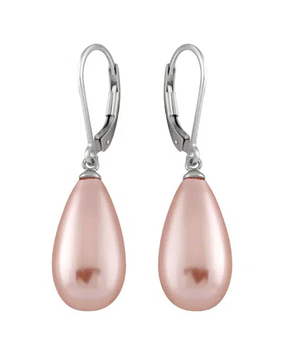Splendid Pearls Silver 10x18mm Pearl Earrings