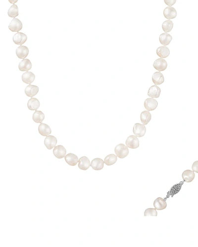 Splendid Pearls Silver 12-13mm Freshwater Pearl Necklace In Neutral