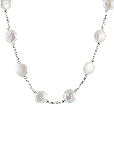 Splendid Pearls Silver 12-13mm Freshwater Pearl Necklace In Metallic