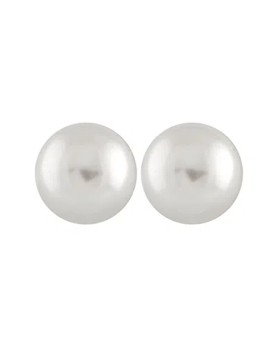 SPLENDID PEARLS SPLENDID PEARLS SILVER 12-13MM PEARL EARRINGS