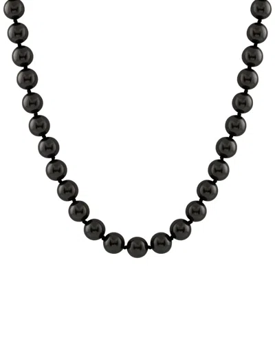 Splendid Pearls Rhodium Plated Silver 14-15mm Shell Pearl Necklace