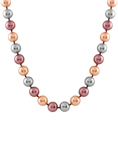Splendid Pearls Silver 12-13mm Shell Pearl Necklace In Multi