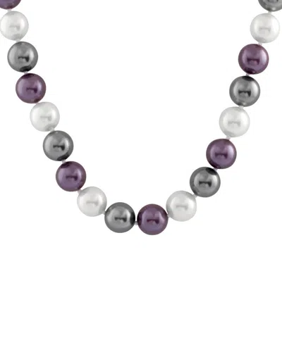 Splendid Pearls Silver 12-13mm Shell Pearl Necklace