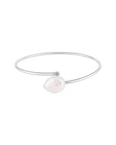 Splendid Pearls Silver 13-15mm Freshwater Pearl Bracelet