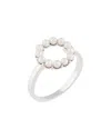 Splendid Pearls Silver 2-2.5mm Freshwater Pearl Ring