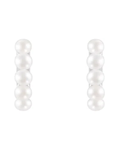 Splendid Pearls Silver 2.5-3mm Pearl Earrings