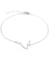 Splendid Pearls Silver 3-4mm Cultured Freshwater Pearl Zodiac Sign Bracelet