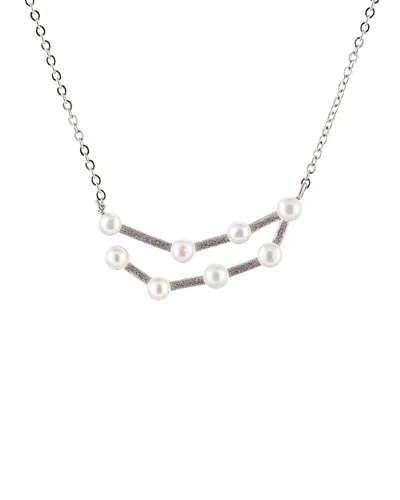 Splendid Pearls Silver 3.5-4mm Freshwater Pearl Necklace In Metallic