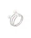 Splendid Pearls Silver 4-8mm Freshwater Pearl Ring