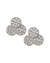 Splendid Pearls Silver 5-6mm Pearl Cz Earrings In Gray