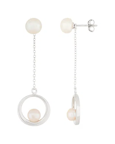 Splendid Pearls Silver 5-7mm Freshwater Pearl Earrings
