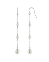 Splendid Pearls Silver 5-8mm Freshwater Pearl Earrings