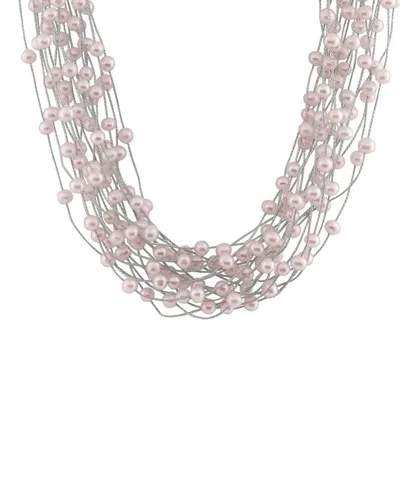 Splendid Pearls Silver 5-6mm Pearl Pendant Necklace