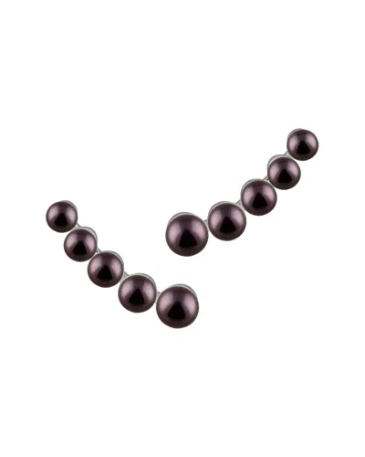 Splendid Pearls Silver 5-7mm Pearl Earrings In Brown