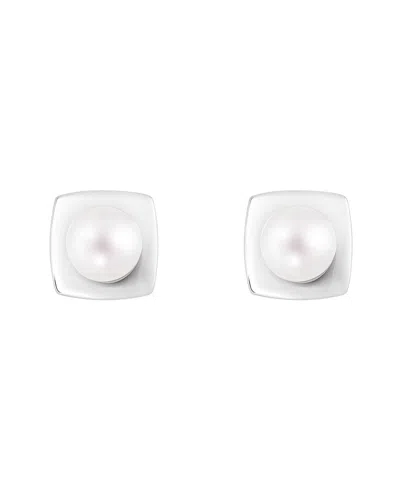 Splendid Pearls Silver 6-6.5mm Pearl Earrings