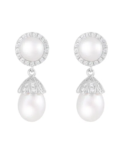 Splendid Pearls Silver 6-6.5mm Pearl Earrings