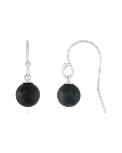 Splendid Pearls Silver 6-7mm Akoya Pearl Earrings
