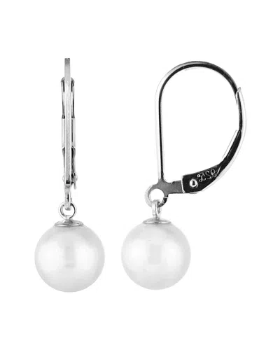 Splendid Pearls Silver 6-7mm Akoya Pearl Earrings