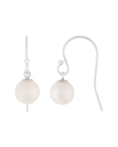 Splendid Pearls Silver 6-7mm Akoya Pearl Earrings