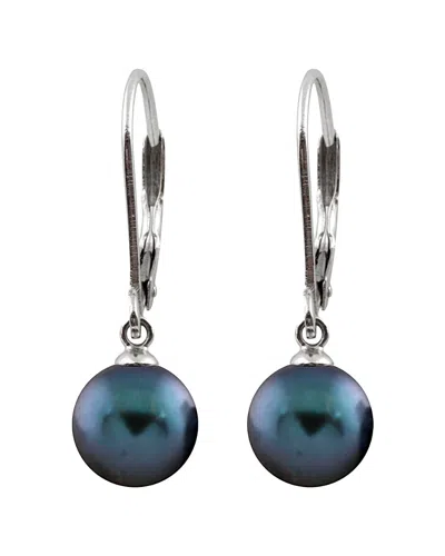 Splendid Pearls Silver 6-7mm Akoya Pearl Earrings