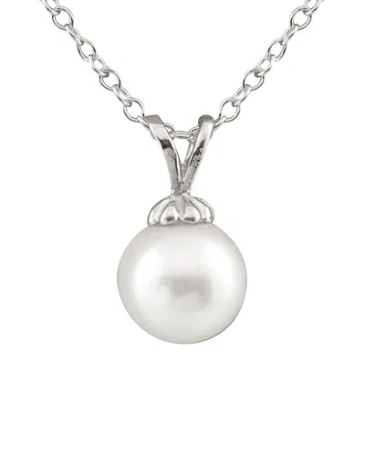 Splendid Pearls Silver 6-7mm Akoya Pearl Pendant