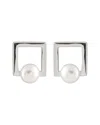 Splendid Pearls Silver 6-7mm Freshwater Pearl Earrings