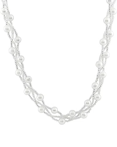 Splendid Pearls Silver 6-7mm Freshwater Pearl Necklace