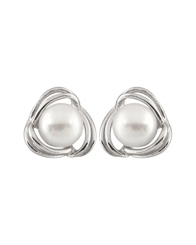 Splendid Pearls Silver 6-7mm Pearl Earrings
