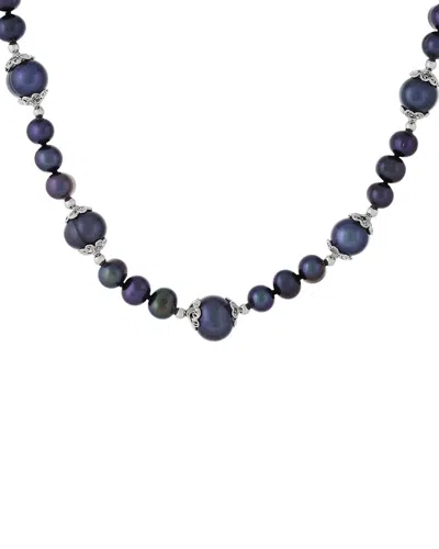Splendid Pearls Silver 6-9mm Pearl Pendant Necklace