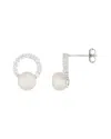 Splendid Pearls Silver 6.5-7mm Freshwater Pearl Earrings