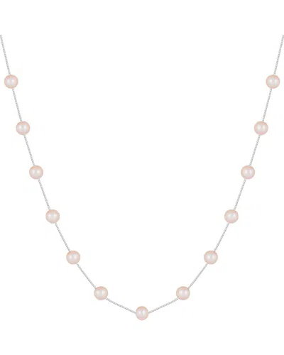 Splendid Pearls Silver 6-6.5mm Pearl Necklace In Metallic