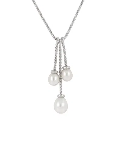 Splendid Pearls Silver 6-8.5mm Freshwater Pearl Necklace