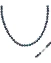 Splendid Pearls Silver 6mm Pearl Necklace In Blue