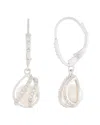 Splendid Pearls Silver 7-7.5mm Cultured Freshwater Pearl Earrings