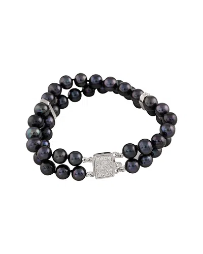 Splendid Pearls Silver 7-7.5mm Freshwater Pearl Bracelet