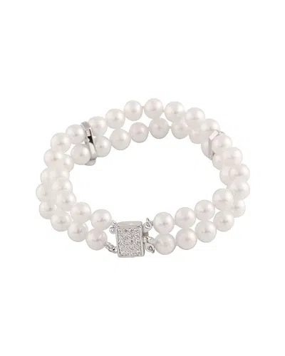 Splendid Pearls Silver 7-7.5mm Freshwater Pearl Bracelet