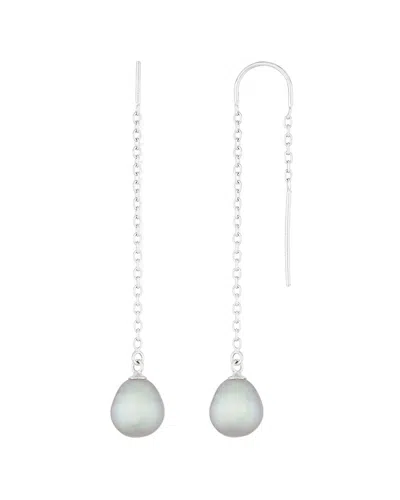 Splendid Pearls Silver 7-8mm Freshwater Pearl Earrings