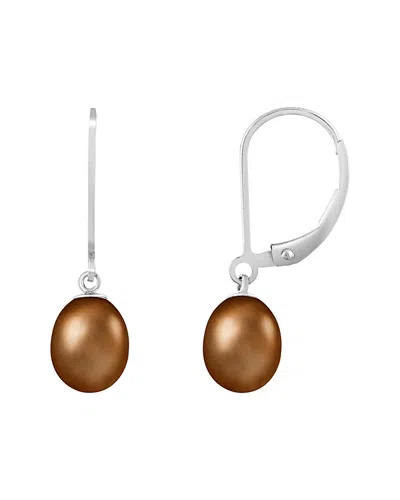 Splendid Pearls Silver 7-8mm Freshwater Pearl Earrings