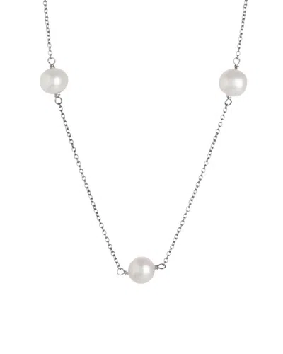 Splendid Pearls Silver 7-8mm Freshwater Pearl Necklace