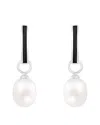 Splendid Pearls Silver 7-8mm Pearl Earrings