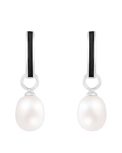 Splendid Pearls Silver 7-8mm Pearl Earrings