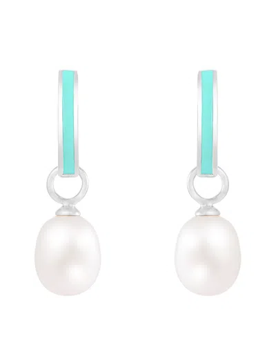 Splendid Pearls Silver 7-8mm Pearl Earrings