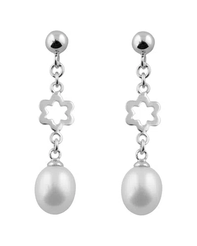 Splendid Pearls Silver 7-8mm Pearl Earrings In Multi