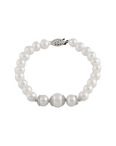 Splendid Pearls Silver 7-9.5mm Freshwater Pearl Bracelet
