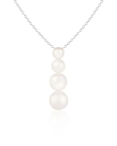 Splendid Pearls Silver 7-9mm Pearl Pendant Necklace