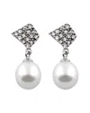 Splendid Pearls Silver 7.5-8mm Freshwater Pearl Earrings