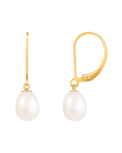 Splendid Pearls Silver 7.5-8mm Pearl Earrings