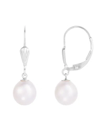 Splendid Pearls Silver 7-8mm Pearl Earrings