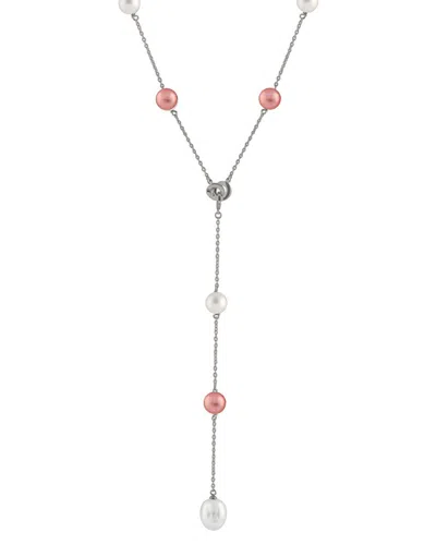 Splendid Pearls Silver 7mm Pearl Pendant In Metallic