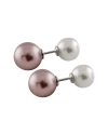 SPLENDID PEARLS SPLENDID PEARLS SILVER 8-12MM SHELL PEARL EARRINGS